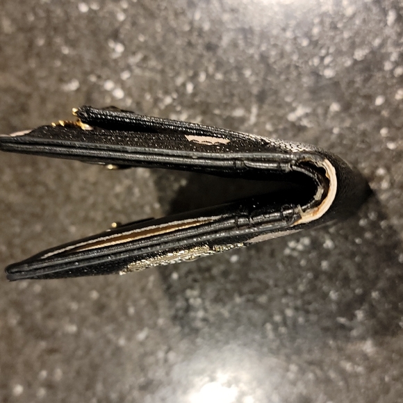 Kate Spade Black Cream Polka Dot Mini Wallet - Picture 2 of 5